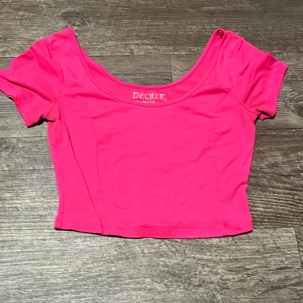 A hot pink chic crop top